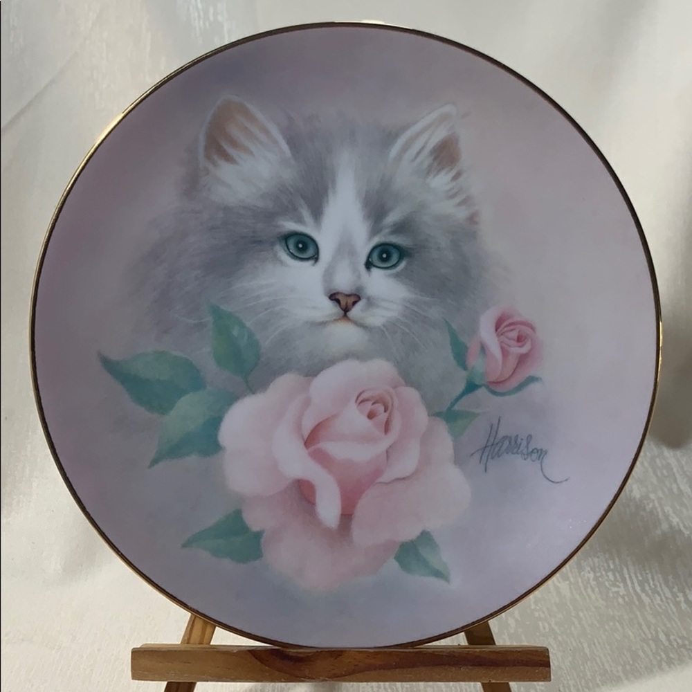 “Blushing Beauties” Cat Collector Plate